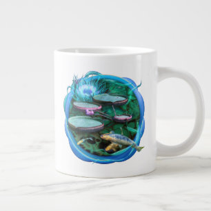 Koi Fish "BORN OF DRAGONFLY" Giant Coffee Mug