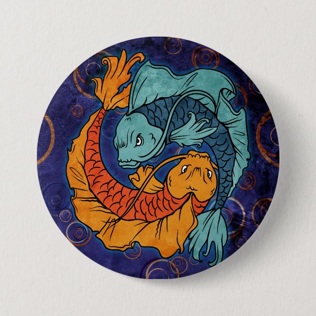 Koi Fish Button (Front)