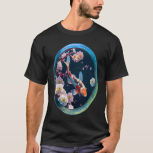 Koi fish carp cherry blossom fish lens photography T-Shirt