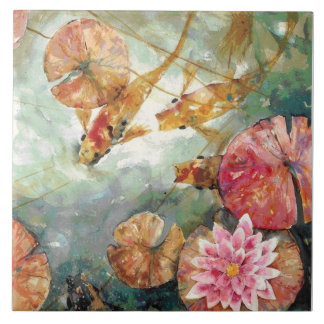 Koi Fish Ceramic Kitchen Tile