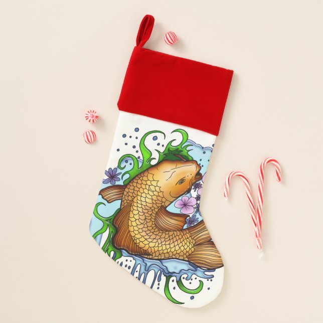 Koi Fish Christmas Stocking (Front)