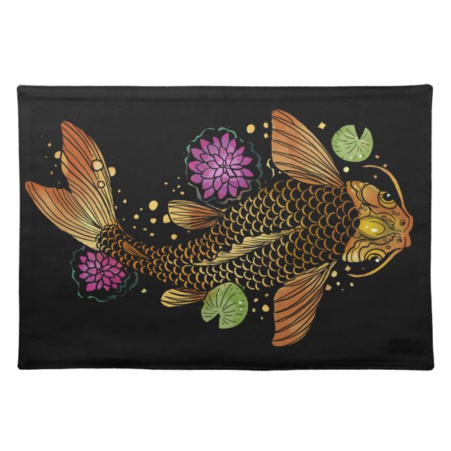 Koi Fish Cloth Placemat (Front)