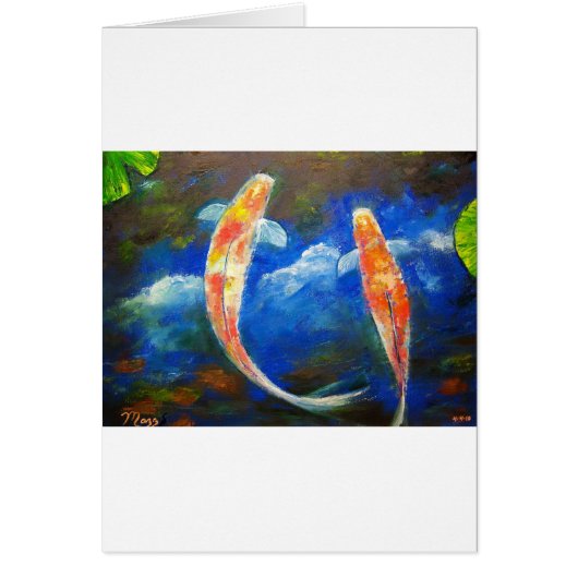 Koi Fish Cloud Reflections Cards (Front)