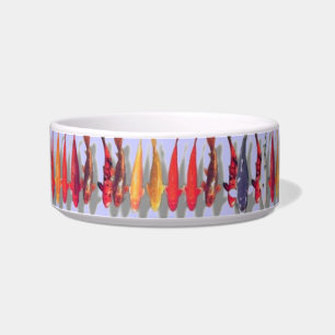 Koi fish colorful cat dish