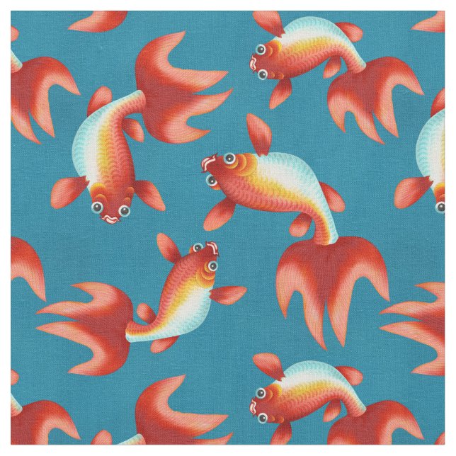 Koi Fish Fabric (Close Up)