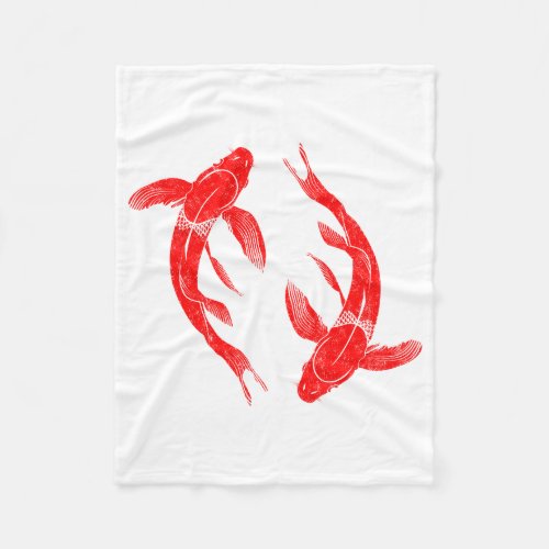 Koi Fish Fleece Blanket