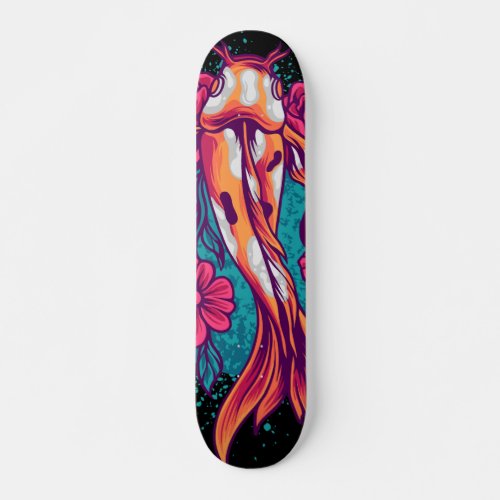 Koi Fish Graphic Skateboard