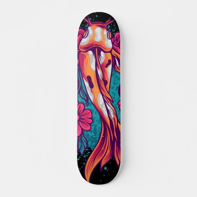 Koi Fish Graphic Skateboard (Front)