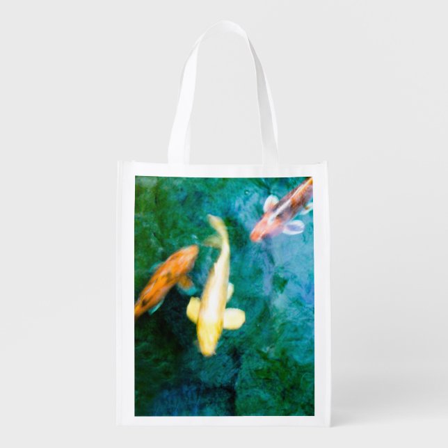 Koi Fish Grocery Bag (Front)