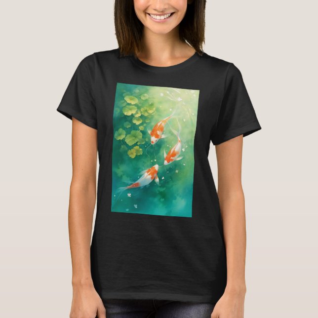 Koi Fish Harmony in the Pond T-Shirt (Front)