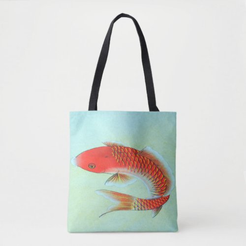 Koi Fish Illustration Tote Bag