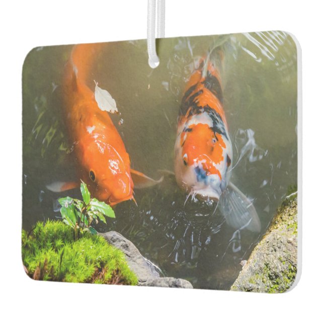 Koi fish in a pond air freshener (Left)