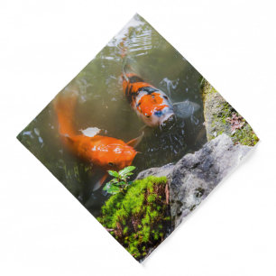 Koi fish in a pond bandana
