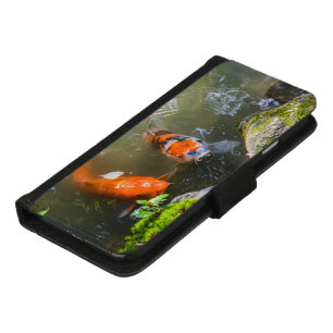 Koi fish in a pond iPhone 8/7 wallet case