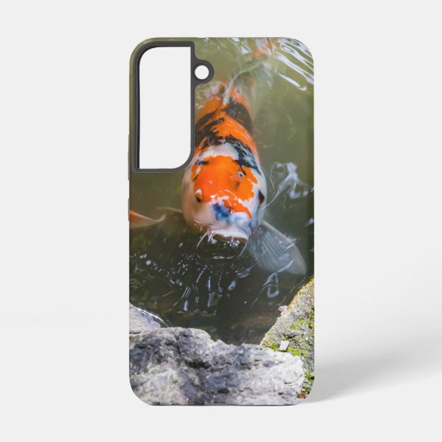 Koi fish in a pond samsung galaxy case (Back)