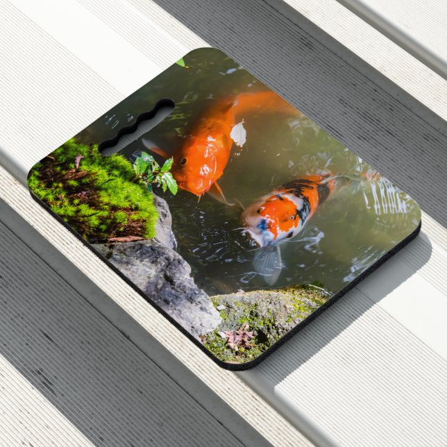 Koi fish in a pond seat cushion (In Situ)