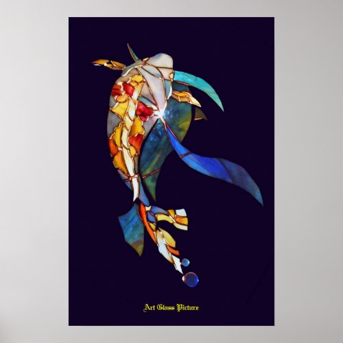 Koi fish in Space Wall Decor Artistic Picture