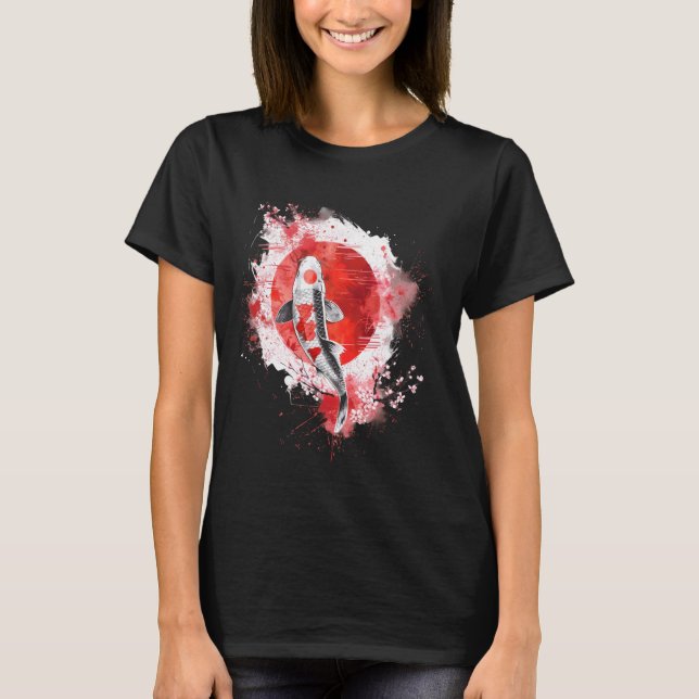 Koi Fish Japanese Art Nishikigoi Fish Japanese Koi T-Shirt (Front)