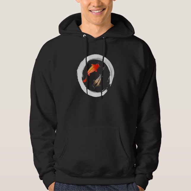 Koi Fish Japanese Koi Carp Japanese Zen Symbol Nis Hoodie (Front)
