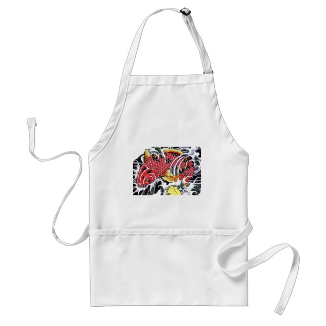 Koi Fish- Japanese tattoo design Adult Apron (Front)