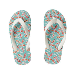 Koi fish kid's flip flops