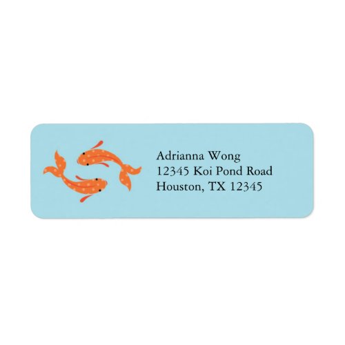 Koi Fish Label