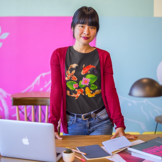 Koi Fish Lilly Pads Graphic T-Shirt (Creator Uploaded)