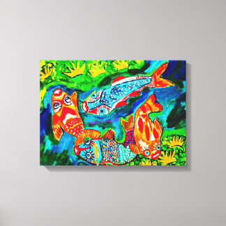 Koi Fish Love Canvas Print