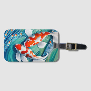 Koi fish luggage tag