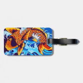 Gone Fishing Design Custom Metal Luggage Tag