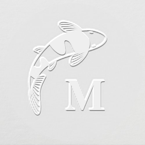 Koi Fish Monogram Initial Embosser