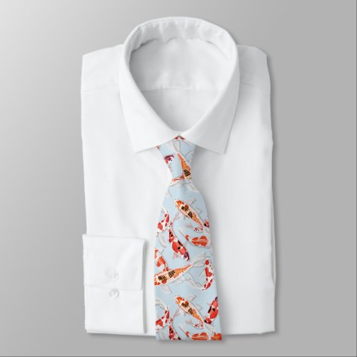 Koi fish neck tie