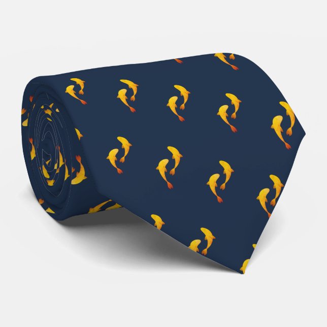 Koi Fish Neck Tie (Rolled)