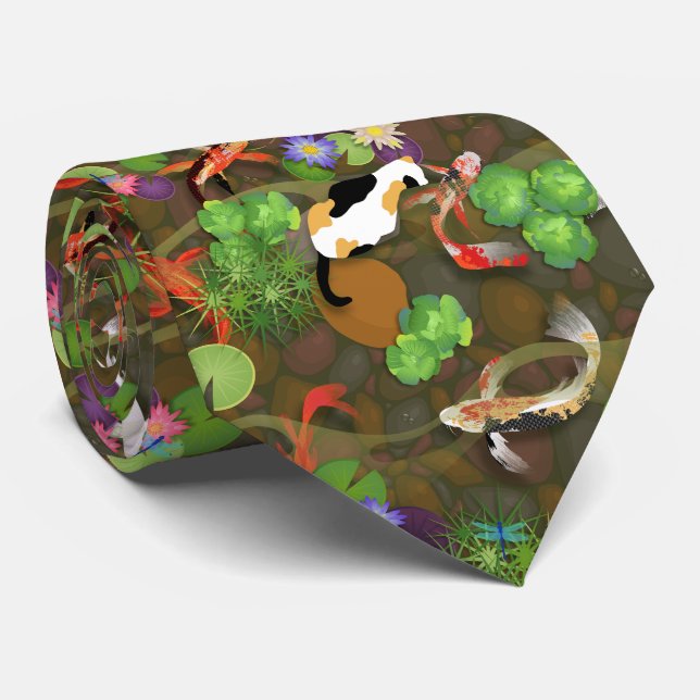 Koi Fish Neck Tie (Rolled)