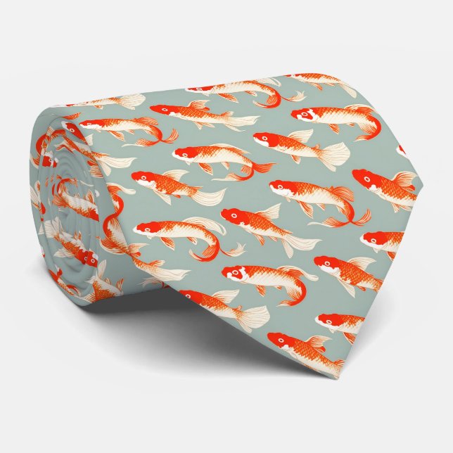 Koi Fish Neck Tie (Rolled)