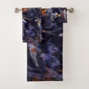 KOI FISH OVER FLOWING BATH TOWEL SET