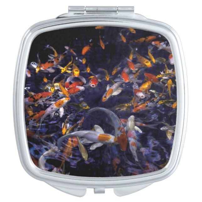 KOI FISH OVER FLOWING COMPACT MIRROR (Front)