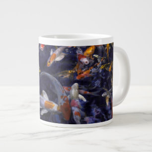 KOI FISH OVER FLOWING GIANT COFFEE MUG