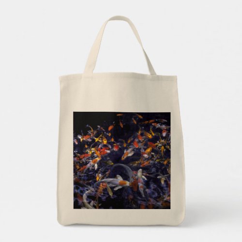 KOI FISH OVER FLOWING TOTE BAG