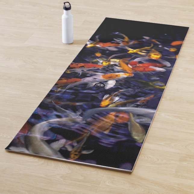 KOI FISH OVER FLOWING YOGA MAT (In Situ)
