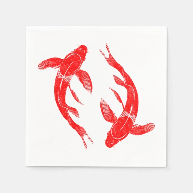 Koi Fish Paper Napkins (Front)