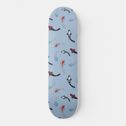 Koi fish pattern skateboard deck