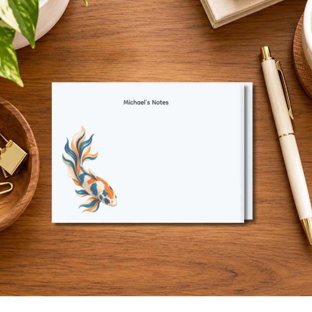 Koi Fish Personalized Post-it Notes (Creator Uploaded)