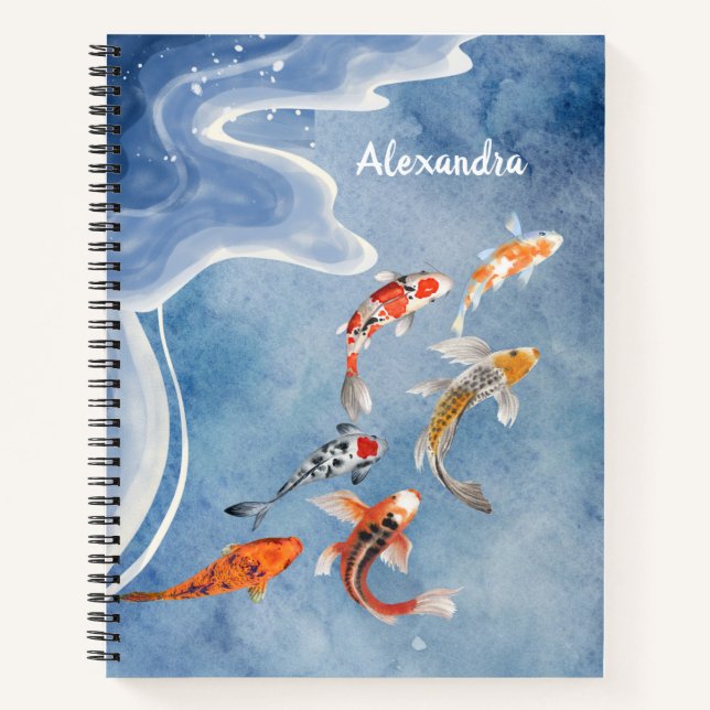 Koi Fish personalized Spiral Notebook (Front)