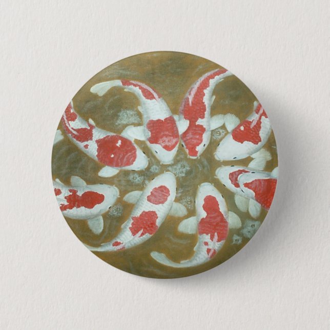 KOI FISH PINBACK BUTTON (Front)