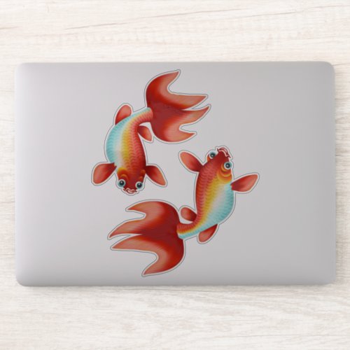 Koi Fish Pisces Zodiac Sign Sticker