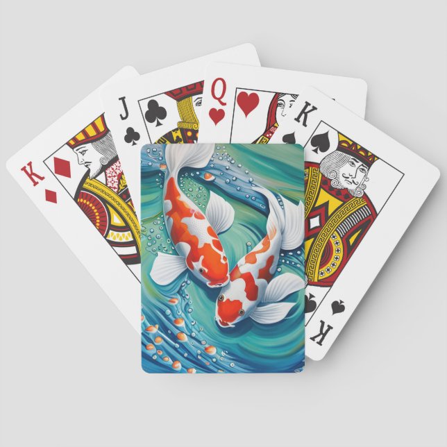 Koi fish  poker cards (Back)