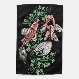Koi Fish Pond Kois Ivy Japanese Fishpond           Garden Flag