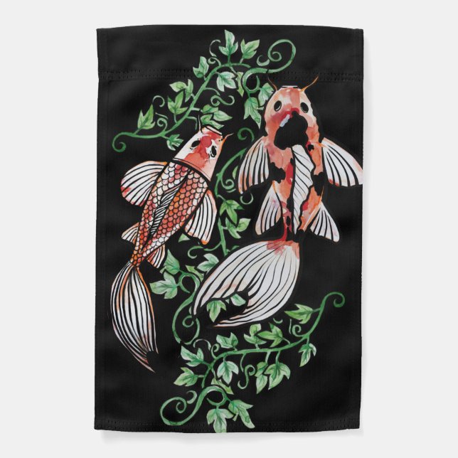 Koi Fish Pond Kois Ivy Japanese Fishpond           Garden Flag (Front)