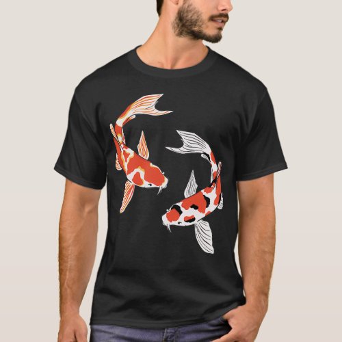 Koi Fish Red ampamp Gold and Red ampamp Black T_Shirt